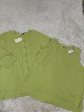 🥕 NWT Christopher & Banks Cardigan Sweater Set